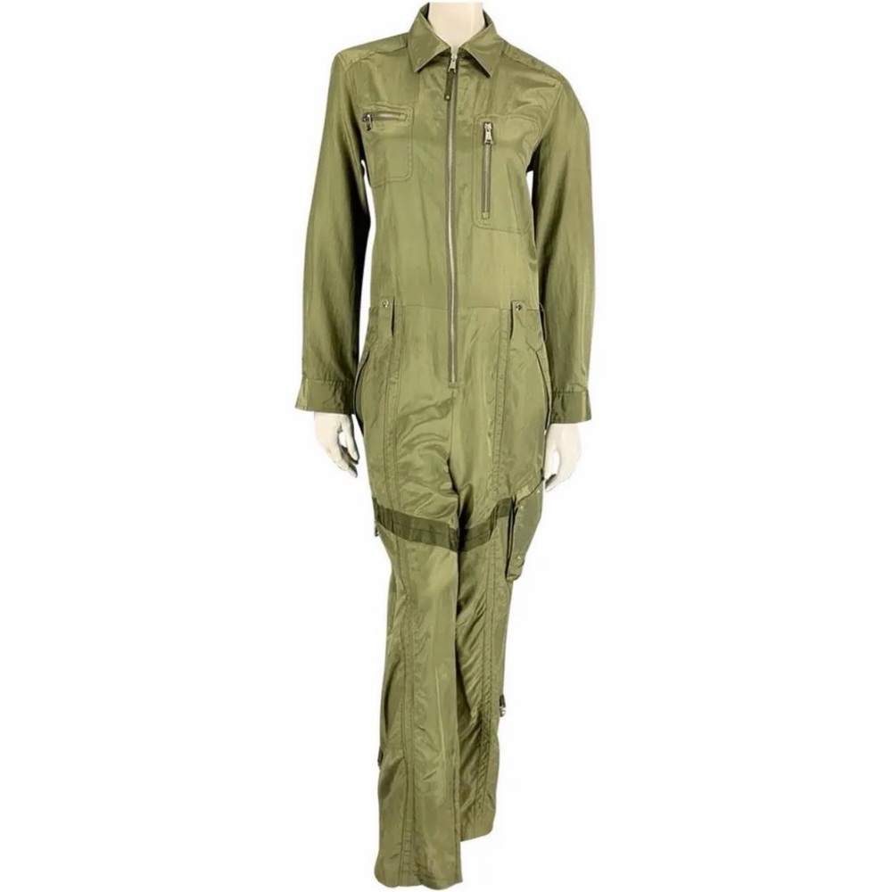 POLO Ralph Lauren Olive Green Zip-Front Utility Jumpsuit